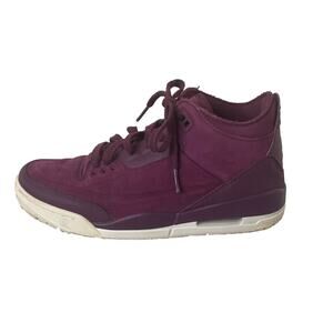 RETRO Air Jordan 3 Bordeaux Women’s Sneakers Plum Purple Sz 9- AH7859-600
